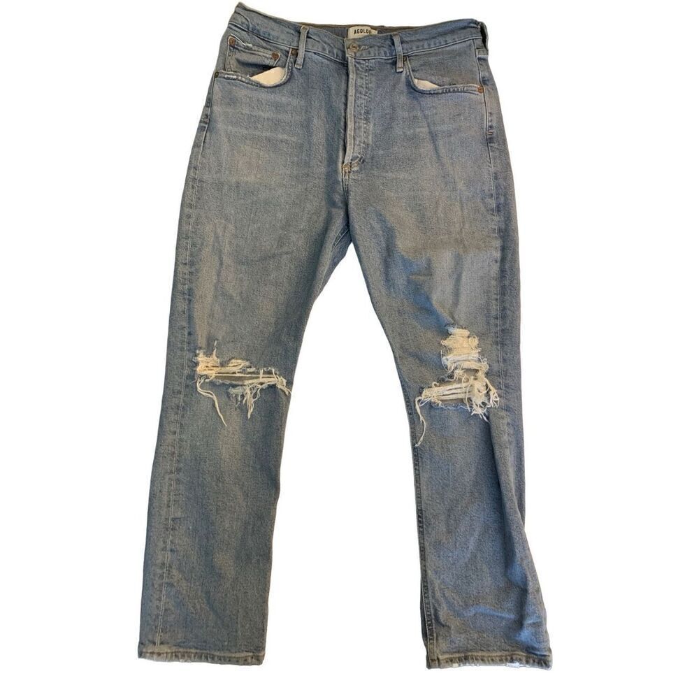 AGOLDE Riley Jeans High Rise Straight Crop A056B-1255 women's size 30